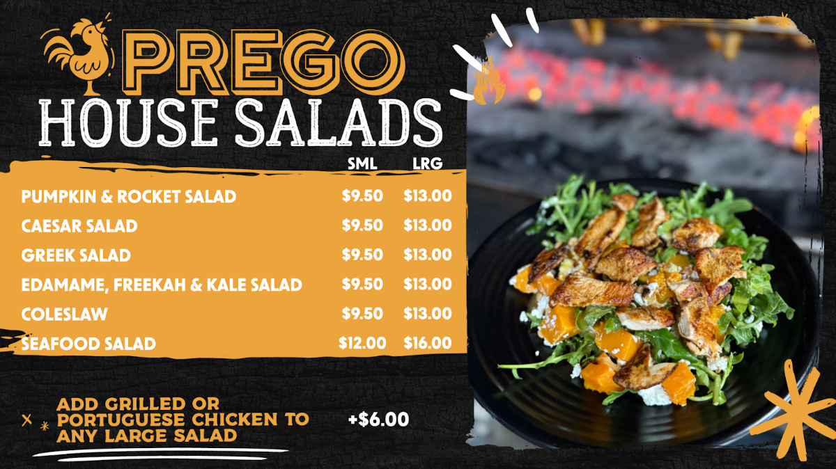 Menu, Prego Glebe