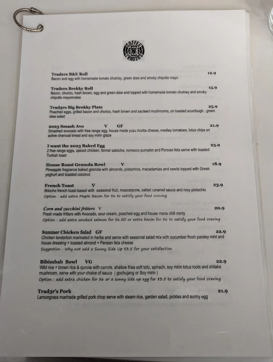 Menu, The Coffee Studio Rouse Hill