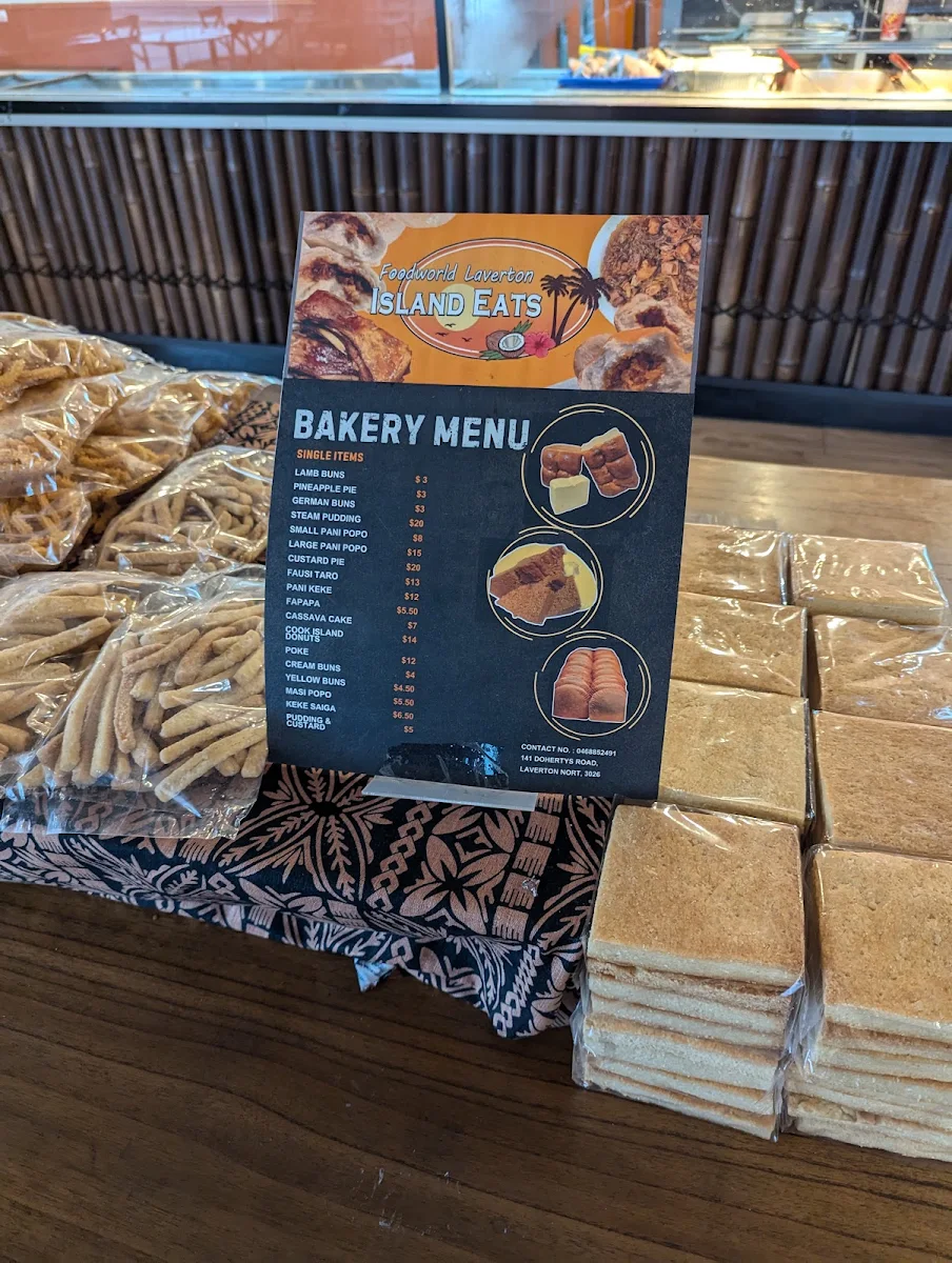 Menu, Foodworld Island Eats