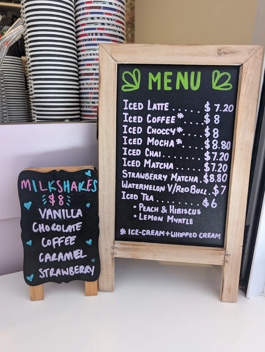 Menu, The Hills & Co Boutique cafe