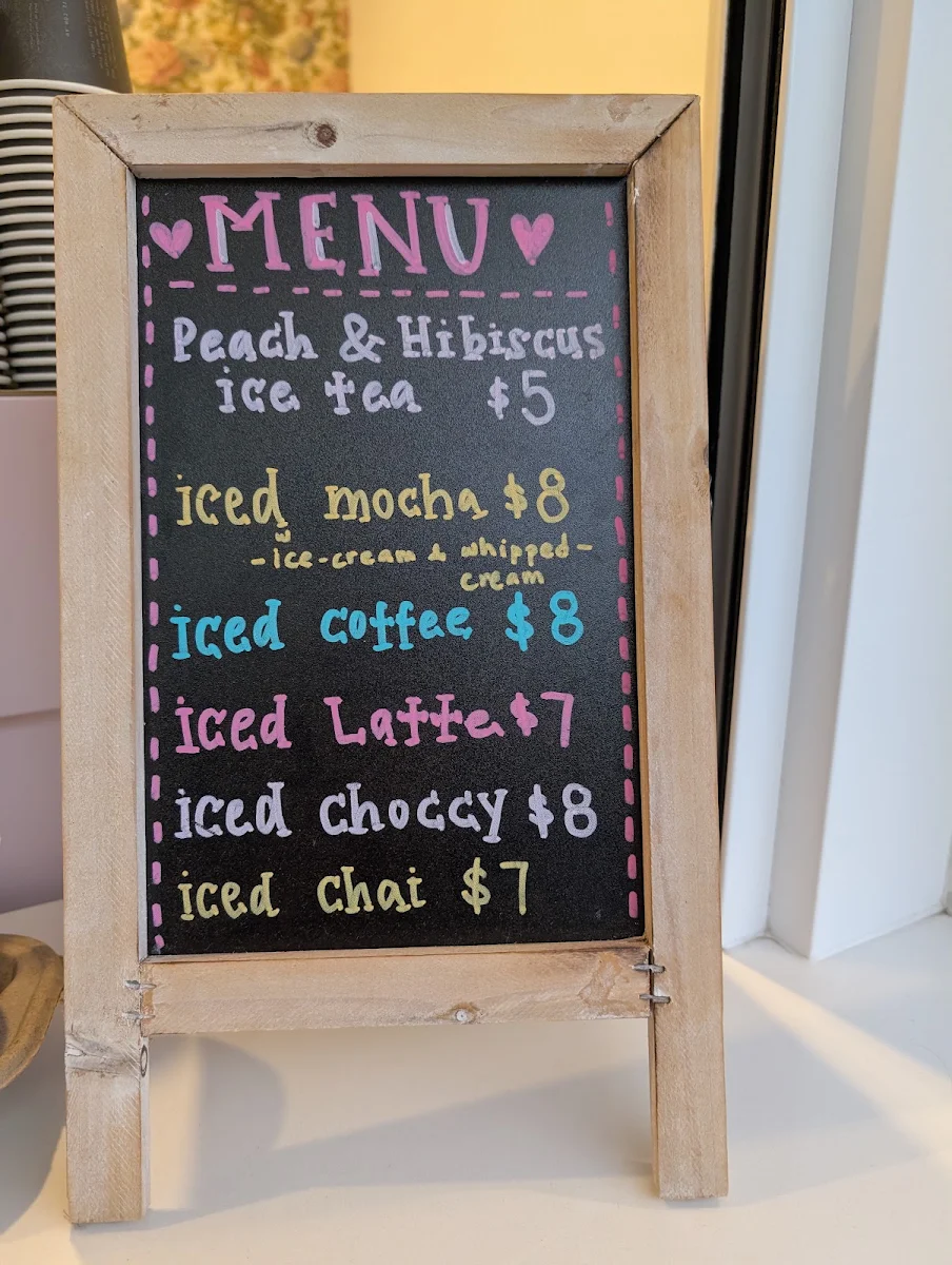 Menu, The Hills & Co Boutique cafe