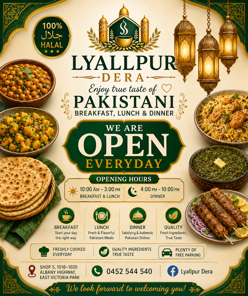 Menu, Lyallpur Dera Restaurant