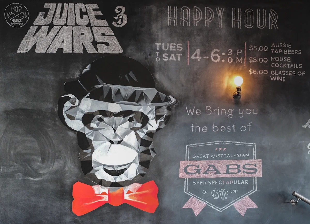 Menu, The Monkey Bar