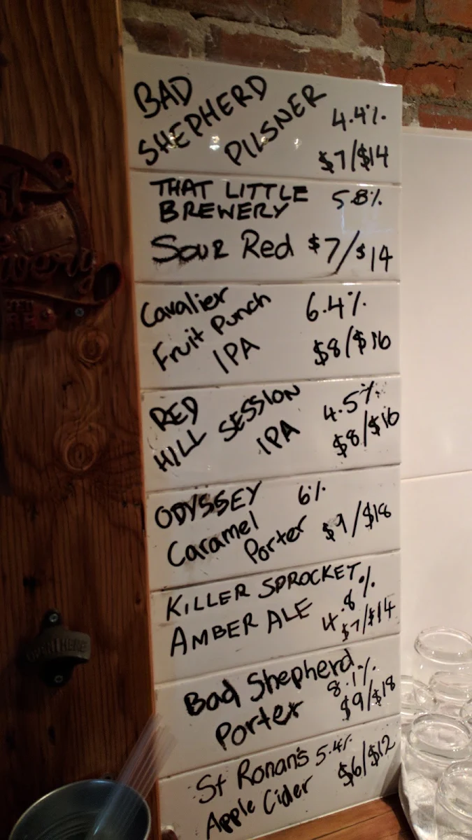 Menu, The Fat Goat
