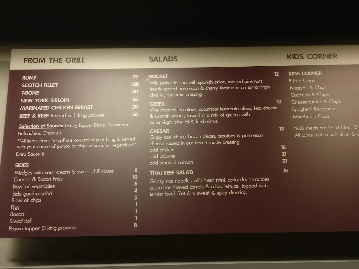 Menu, Quakers Inn