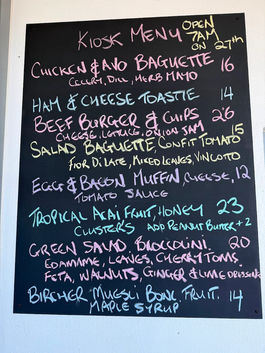 Menu, South Beach
