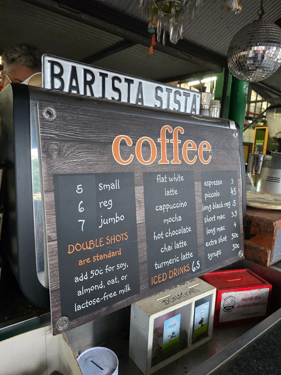 Menu, Barista Sista