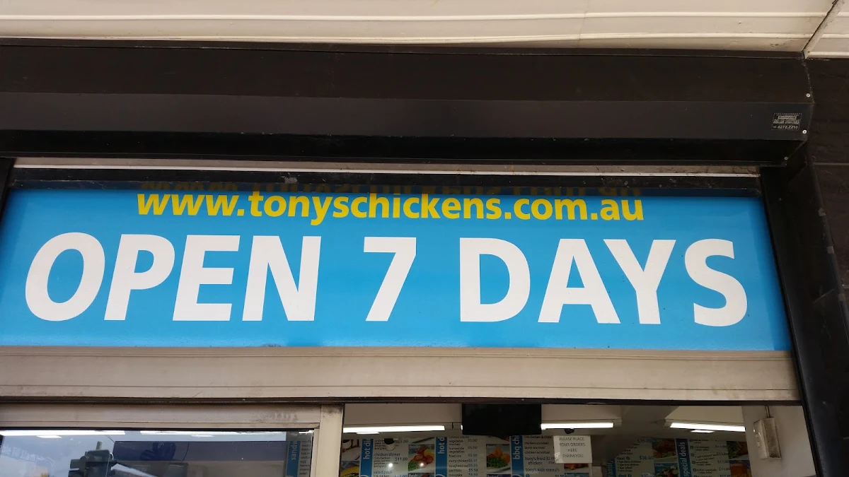 Menu, Tony's Chicken Shop