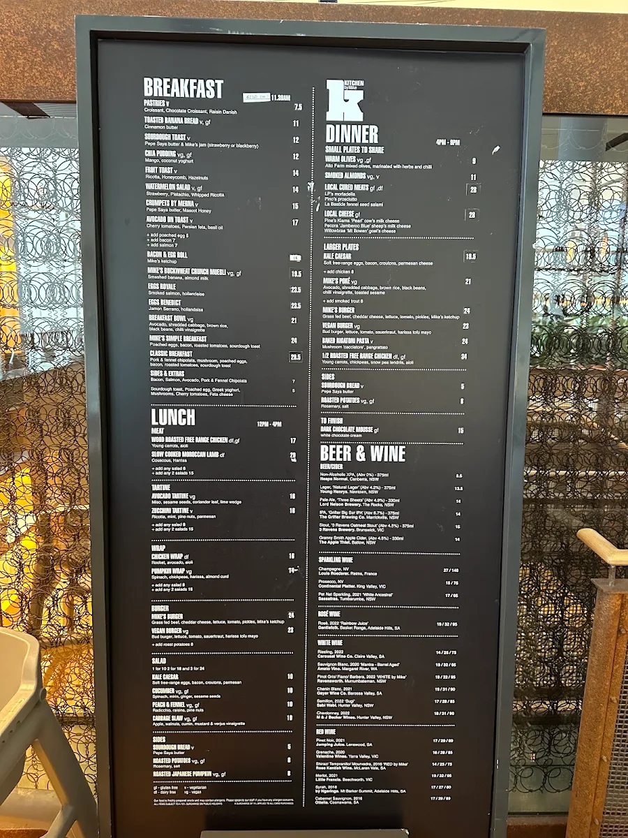 Menu, Kitchen by Mike Express