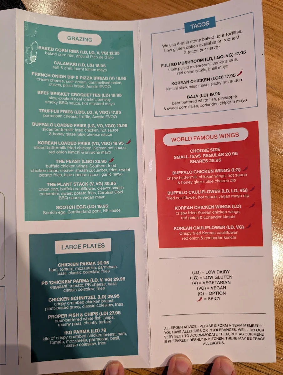 Menu, BrewDog - South Eveleigh