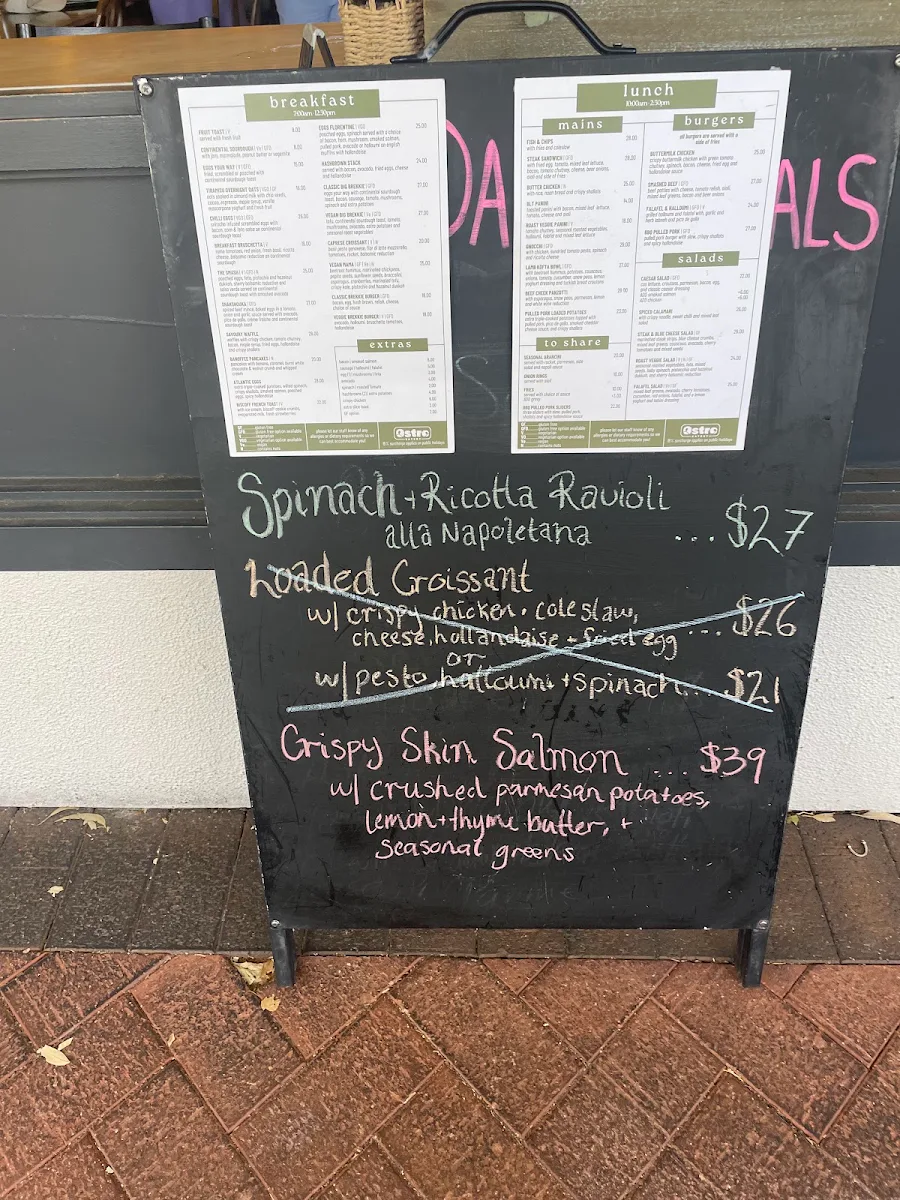 Menu, OSTRO Eatery