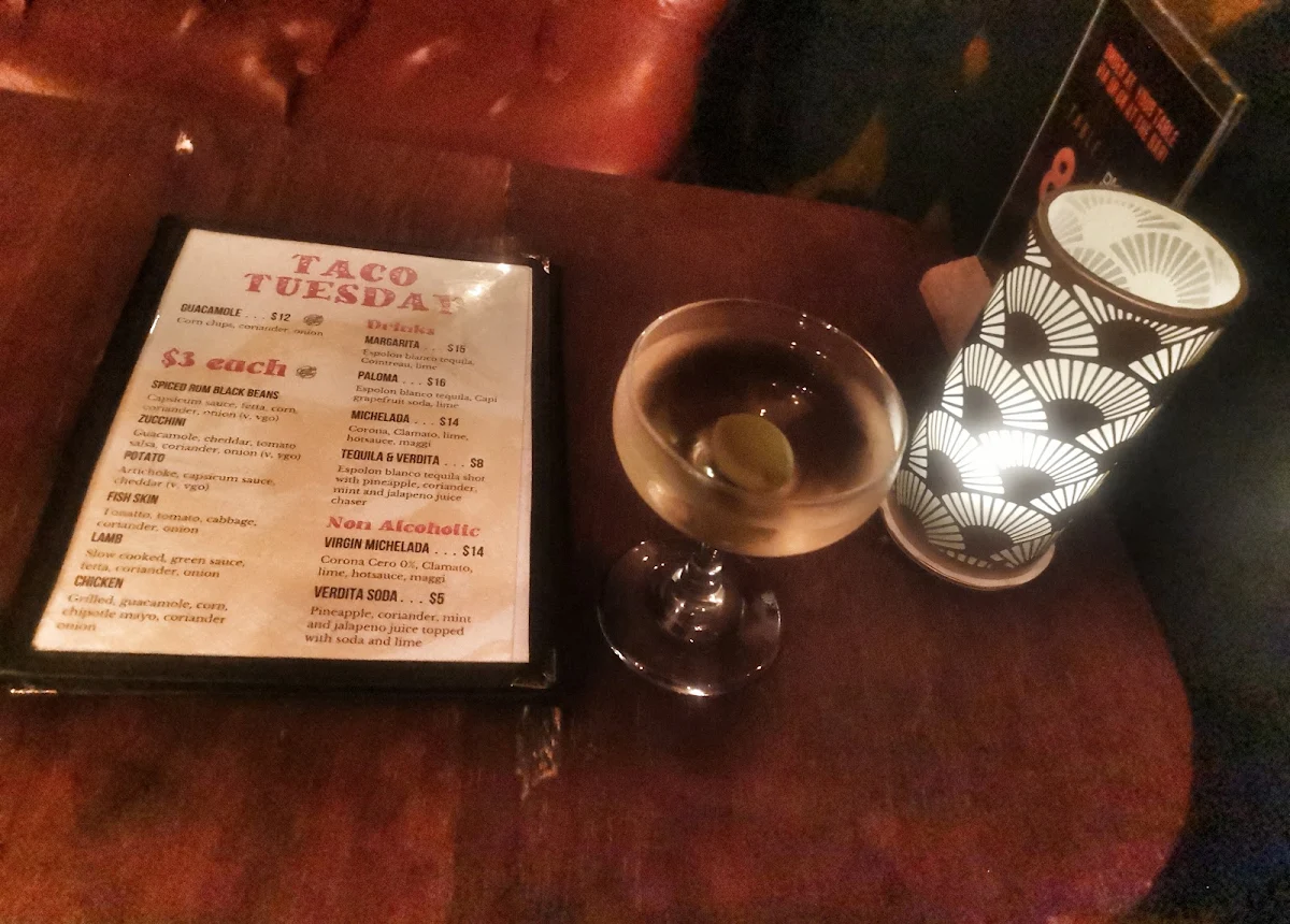 Menu, Titus Jones Marrickville