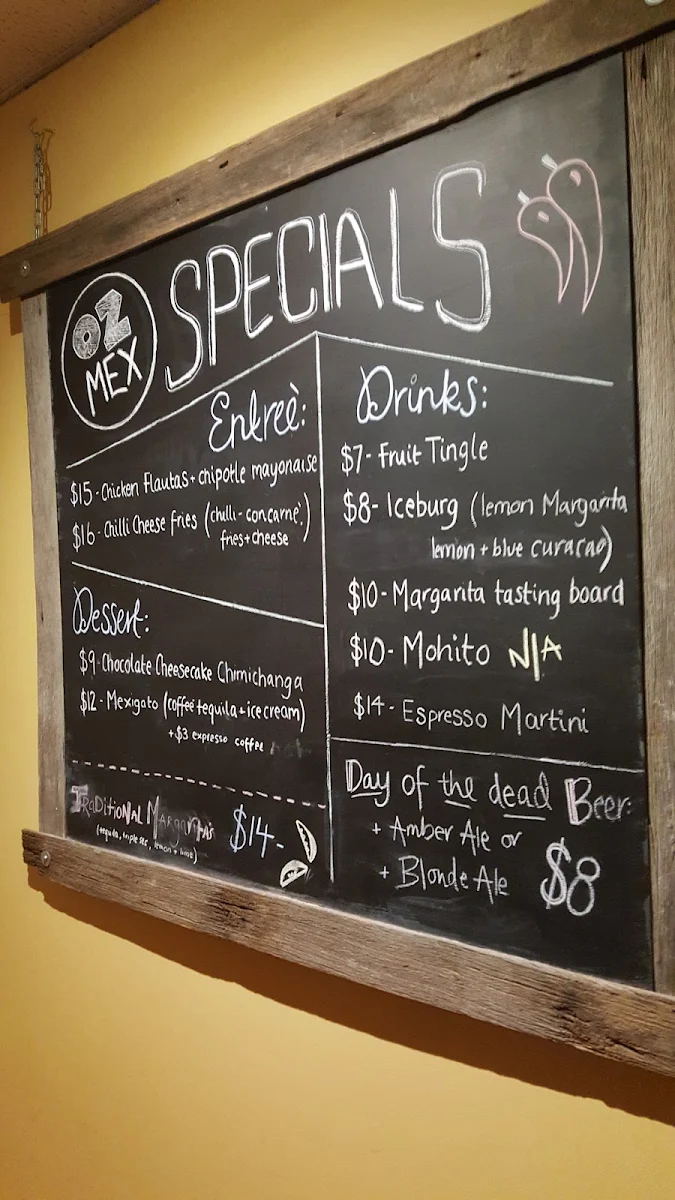 Menu, Oz Mex