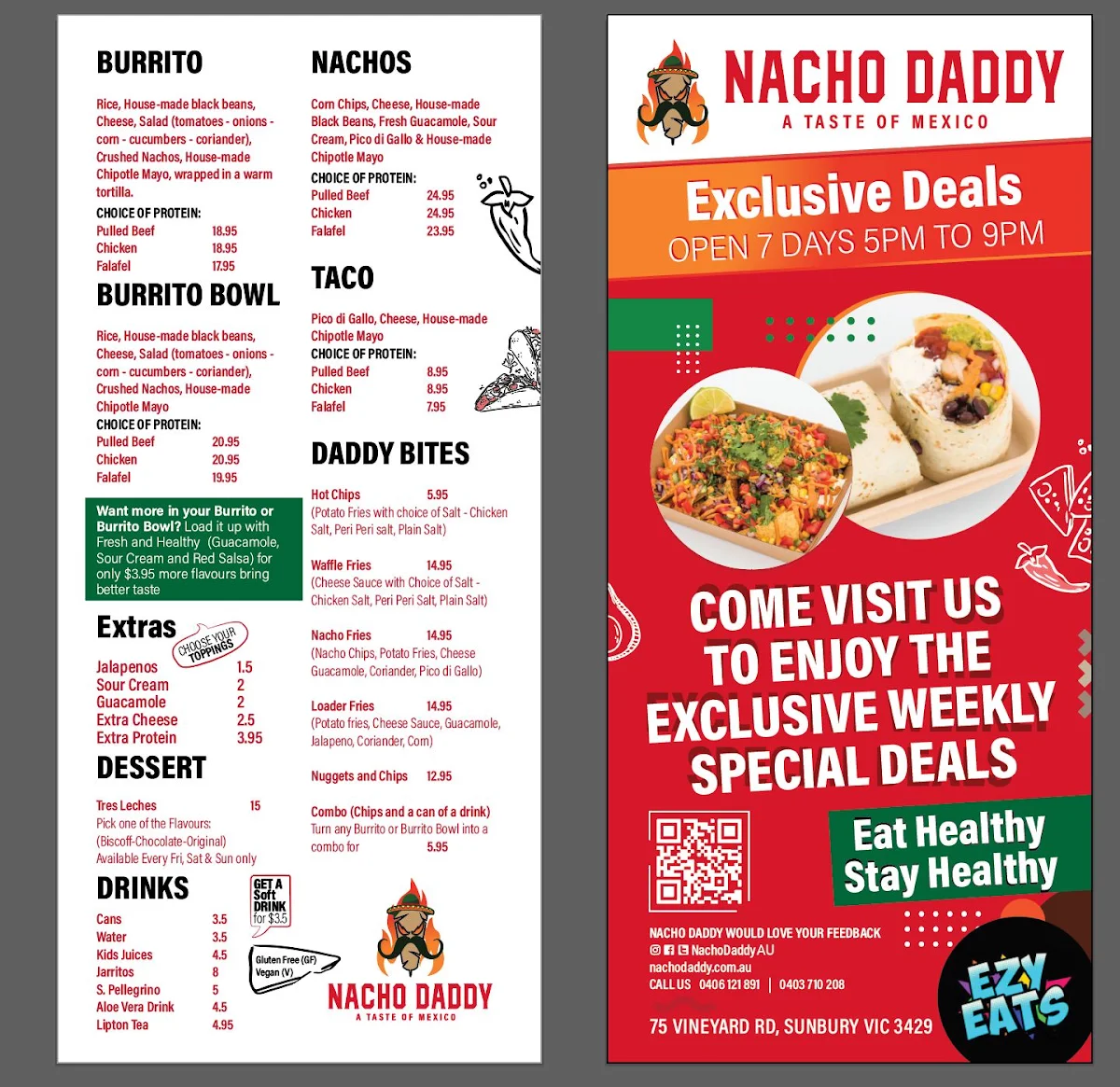 Menu, Nacho King