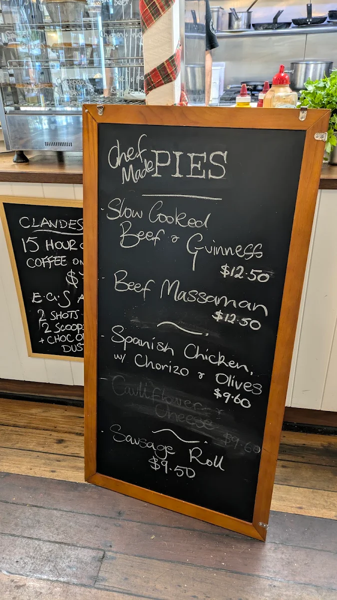 Menu, Eudlo General Store