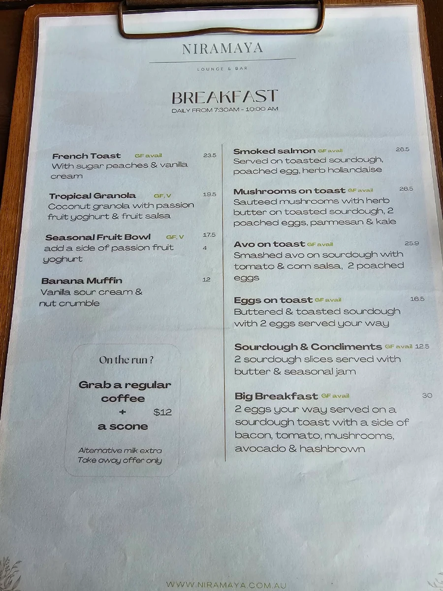 Menu, San-ti Restaurant and Bar
