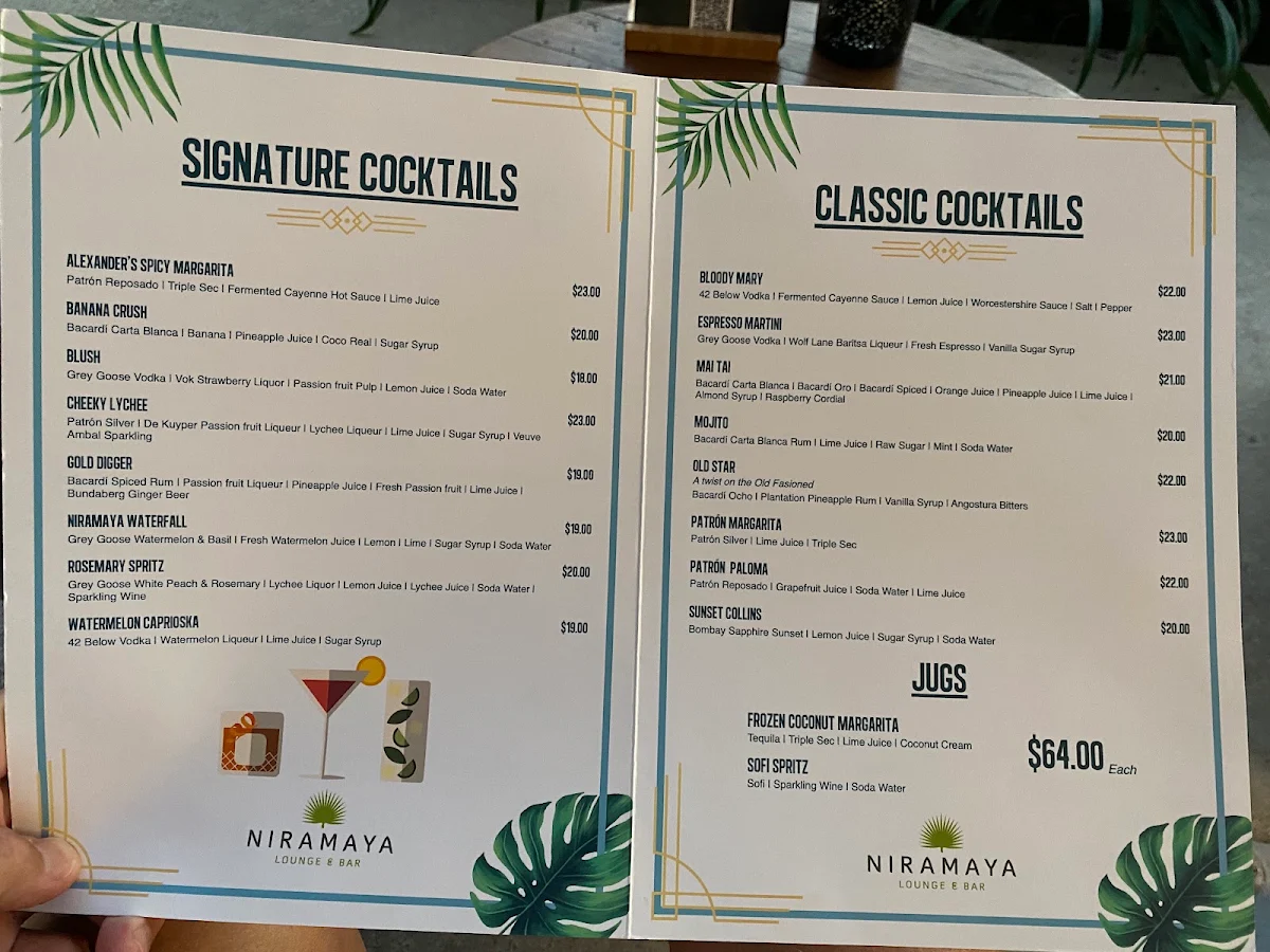 Menu, San-ti Restaurant and Bar