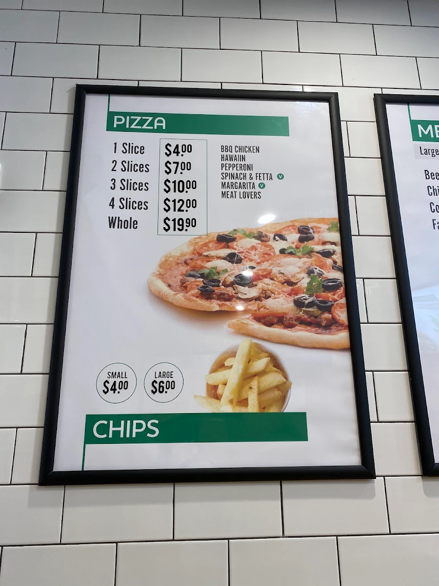 Menu, Valley Kebab Shop