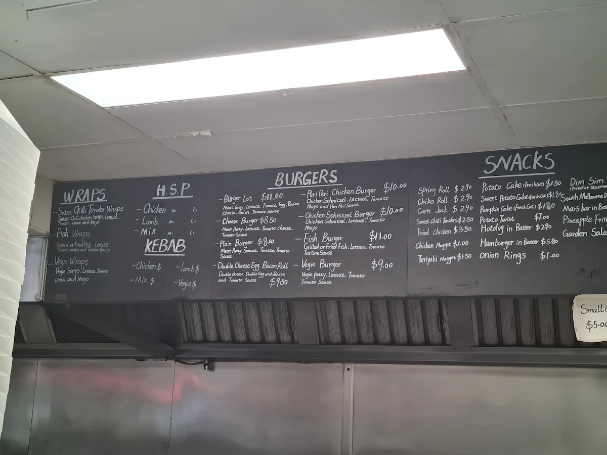 Menu, Fisherman's Wharf