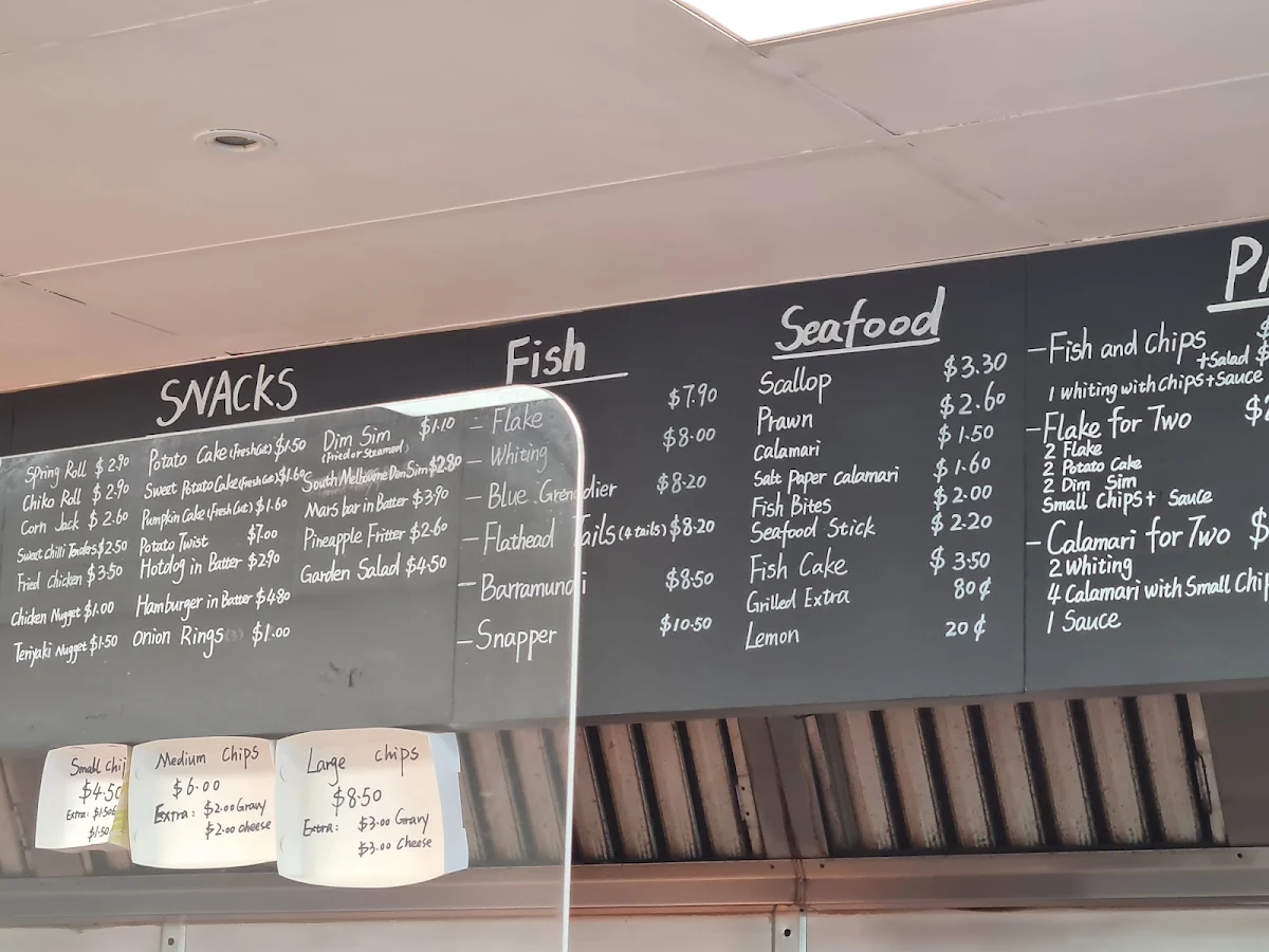 Menu, Fisherman's Wharf