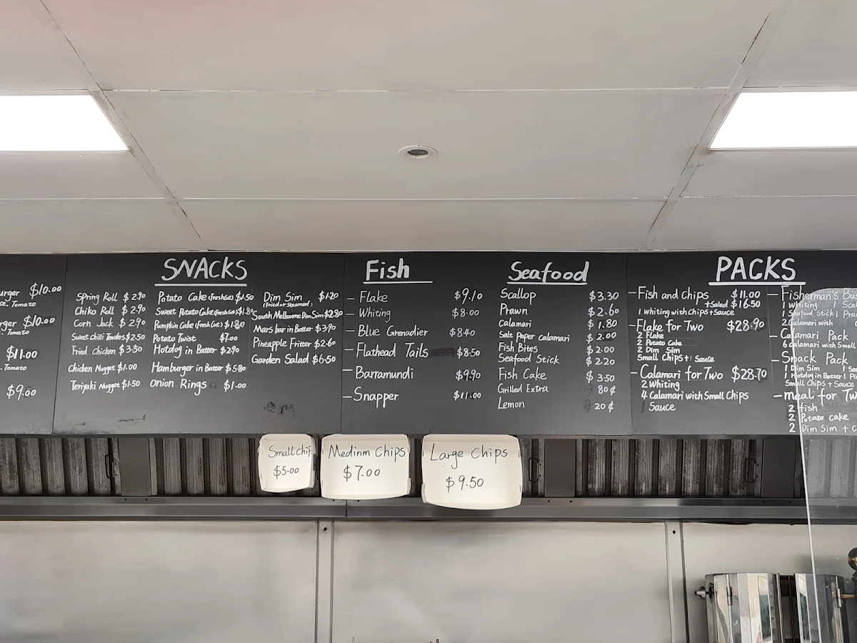 Menu, Fisherman's Wharf