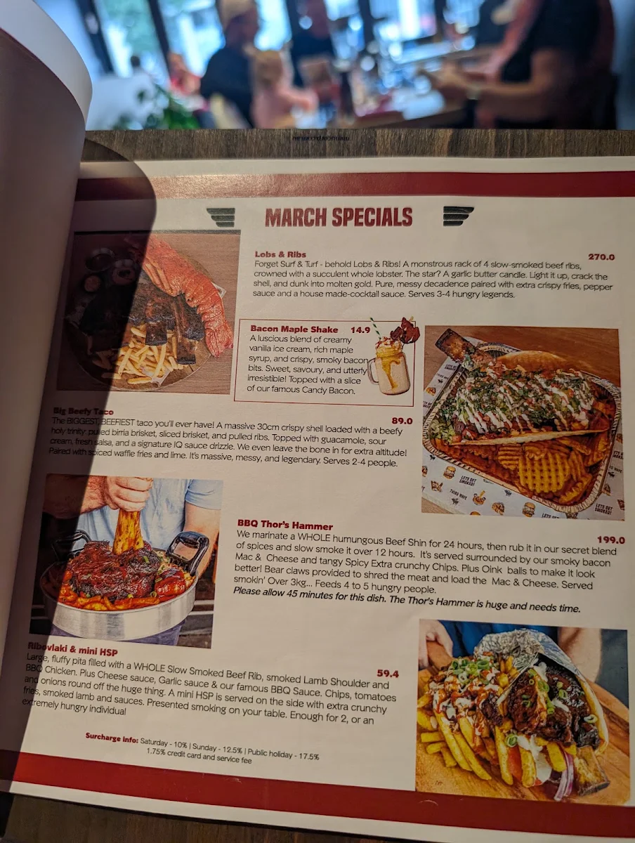 Menu, Third Wave BBQ Ascot Vale