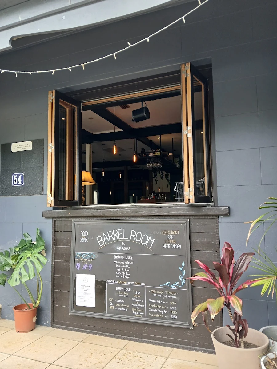 Menu, The Barrel Room
