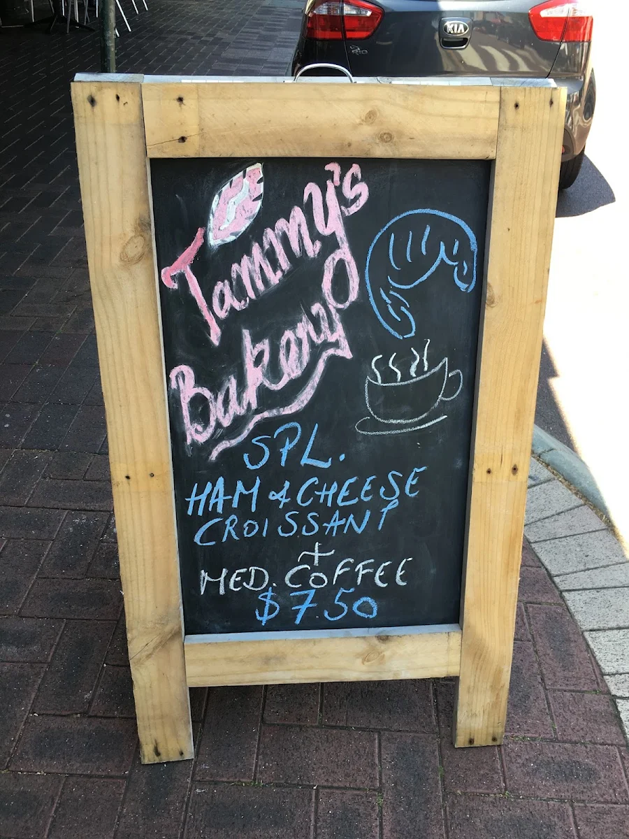 Menu, Tammy's Bakery & Patisserie