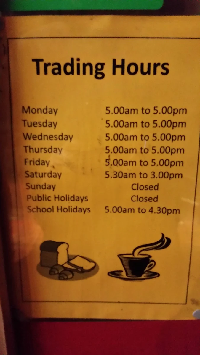 Menu, Syndal Bakery