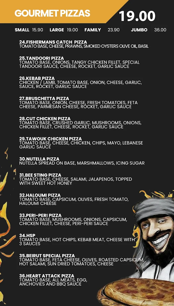 Menu, My Mates Pizza Kealba حلال