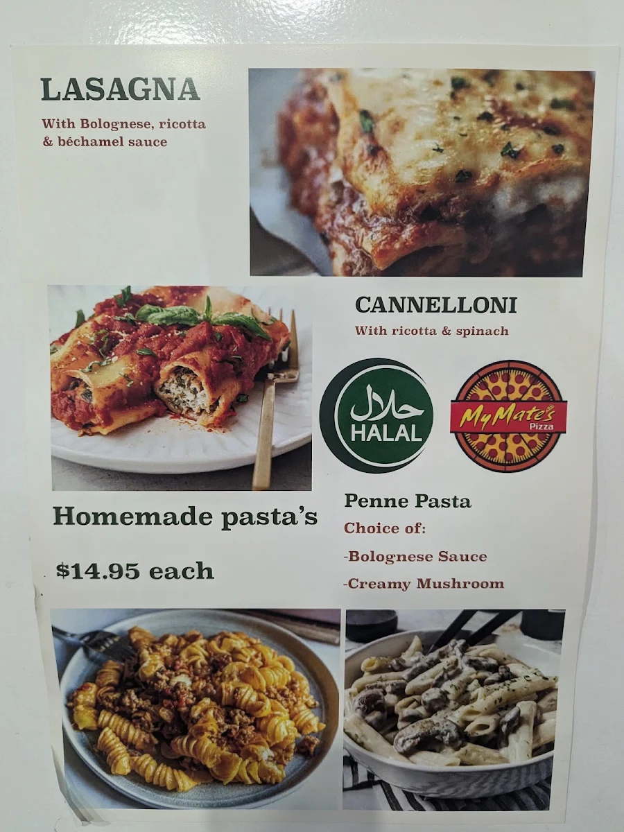 Menu, My Mates Pizza Kealba حلال
