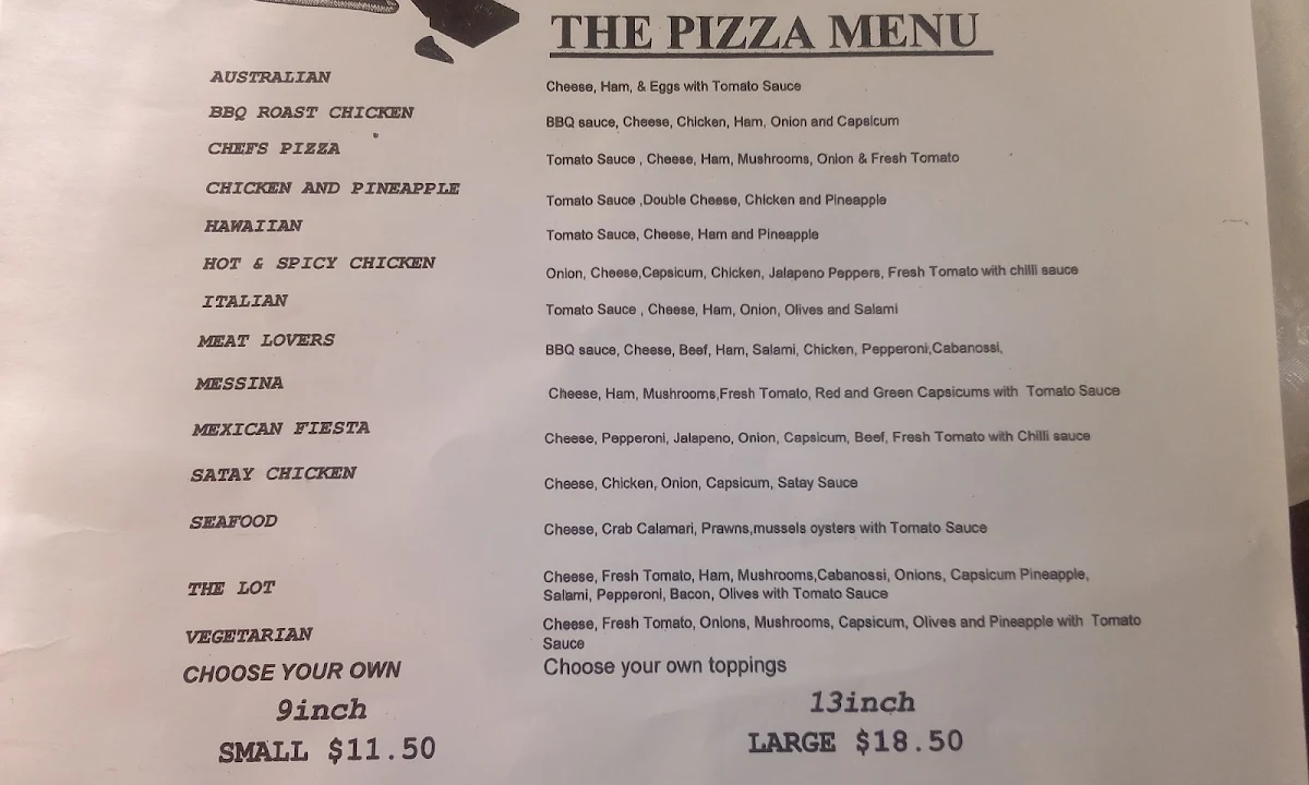 Menu, Kambalda East Deli
