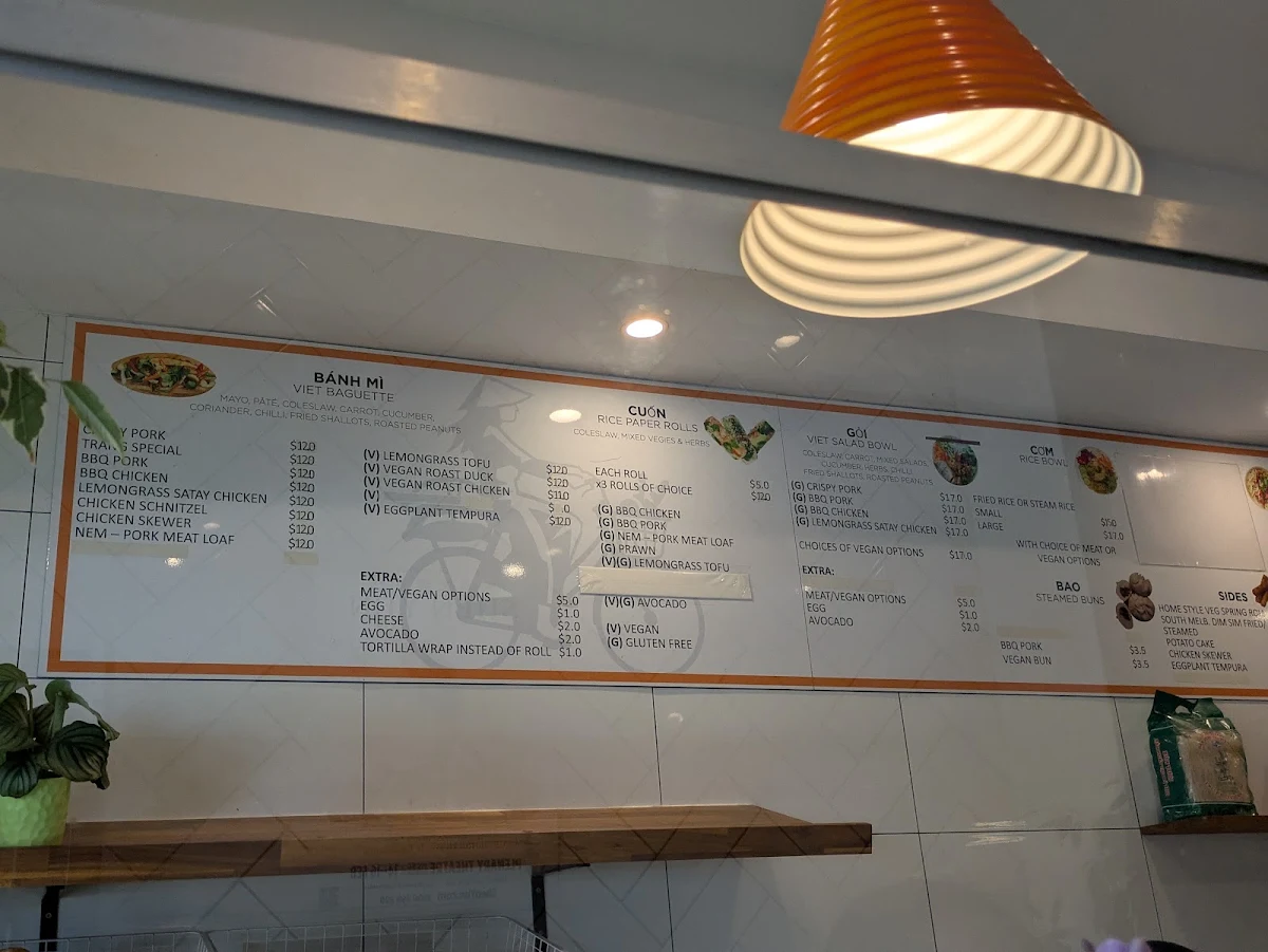 Menu, Trang Bakery & Cafe