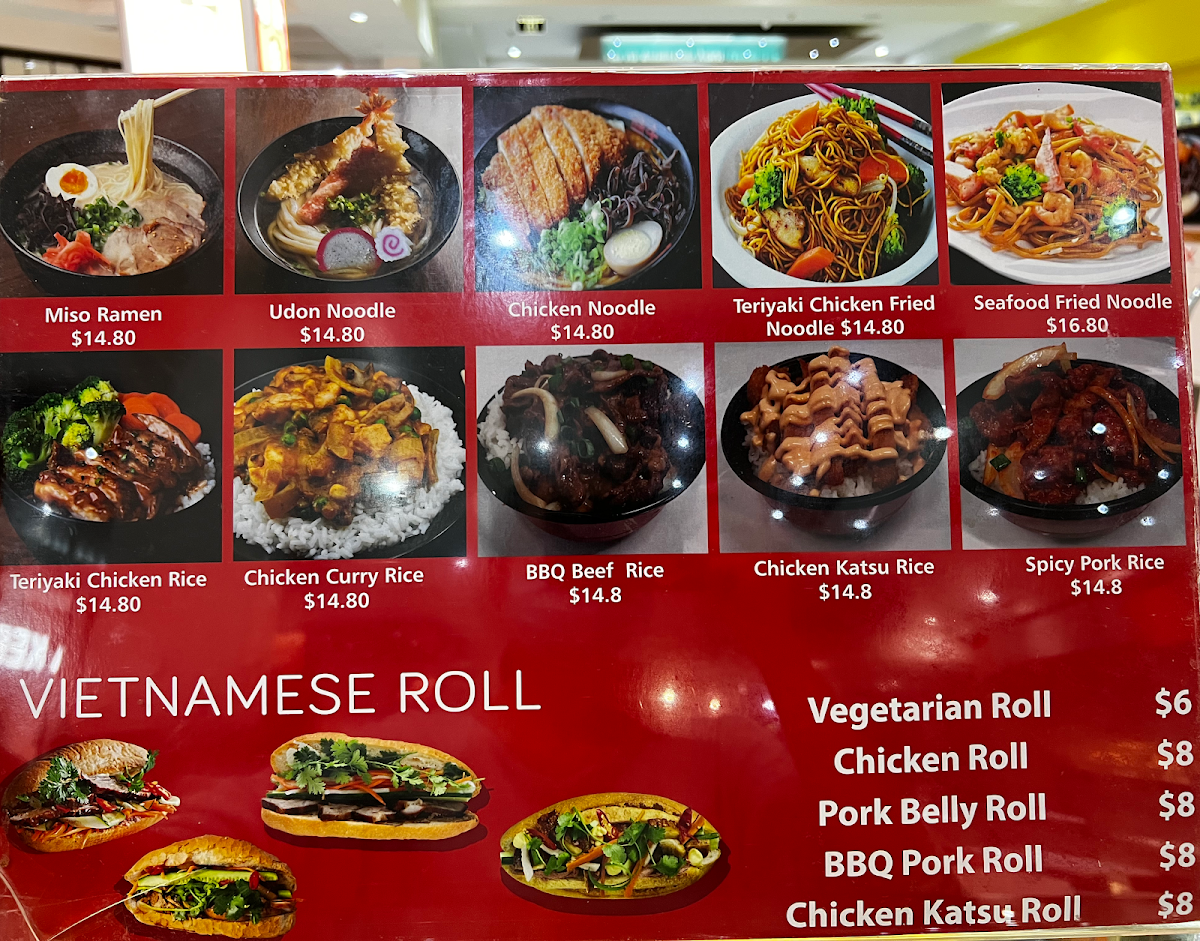 Menu, RICE & ROLLS SUSHI BAR Tamworth