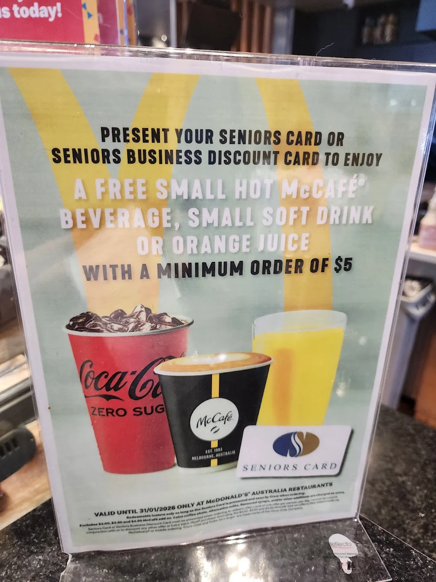 Menu, McDonald's