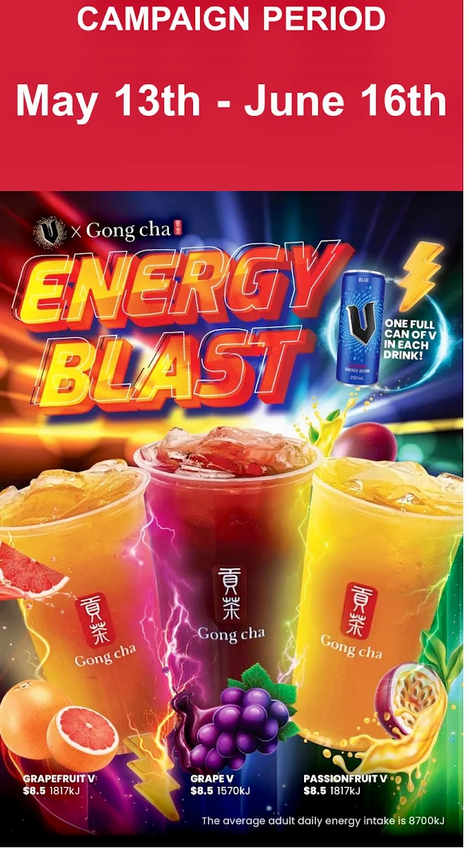Menu, Gong Cha Belmore
