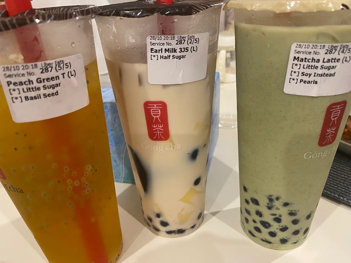 Menu, Gong Cha Belmore