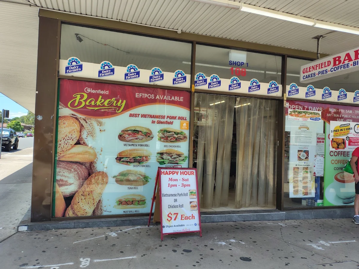 Menu, Glenfield Bakery