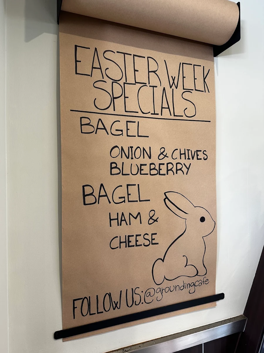 Menu, Grounding Cafe