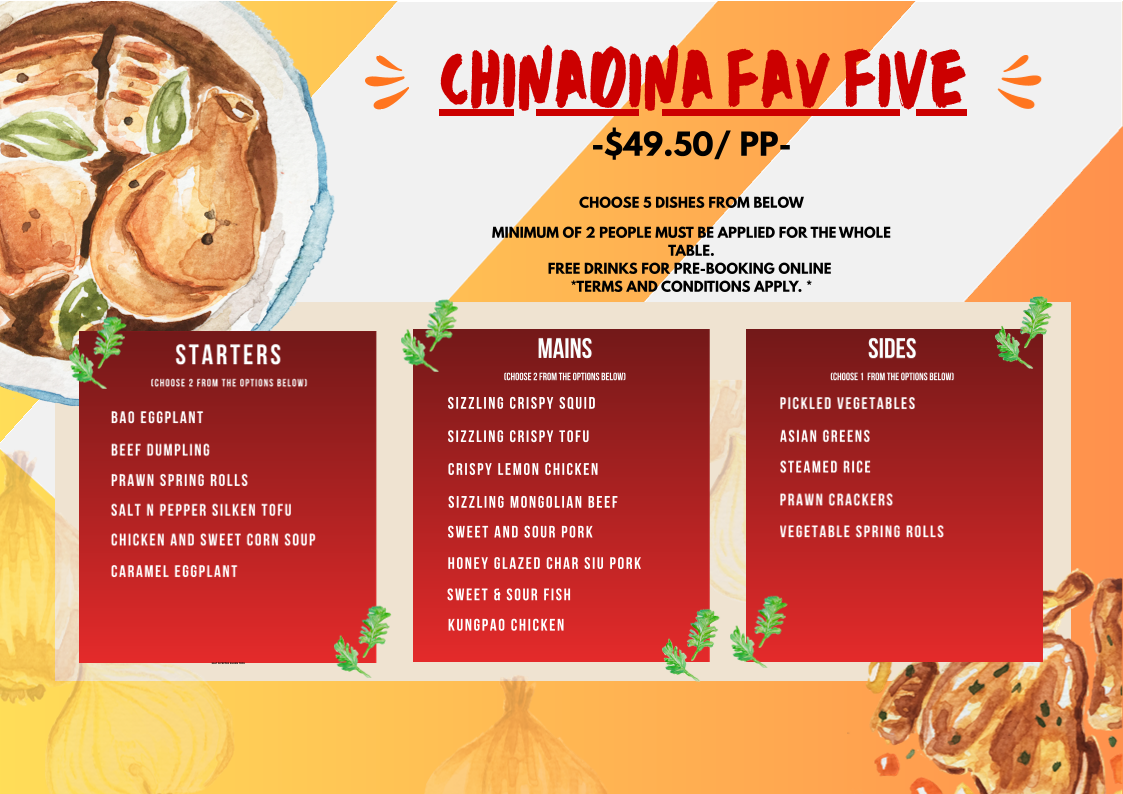 Menu, Chinadina