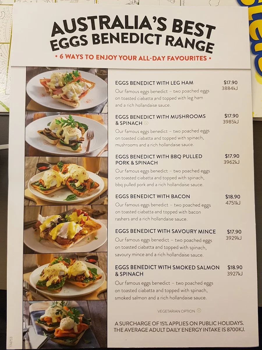 Menu, The Coffee Club