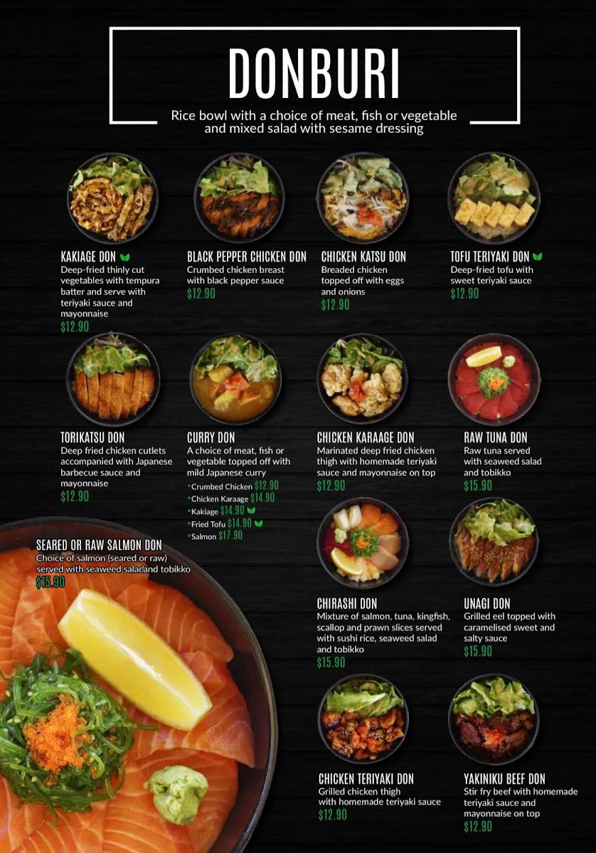 Menu, Flaming Sushi House