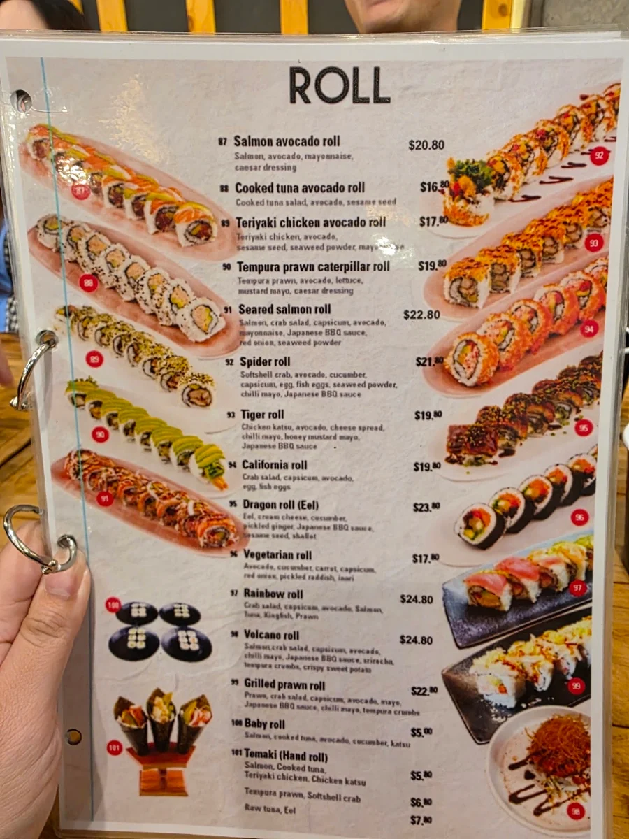 Menu, IKI Sushi & Grill