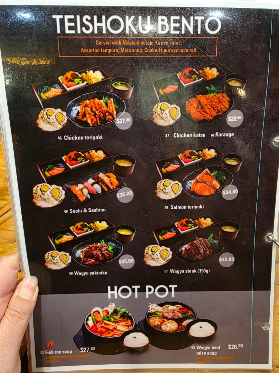 Menu, IKI Sushi & Grill