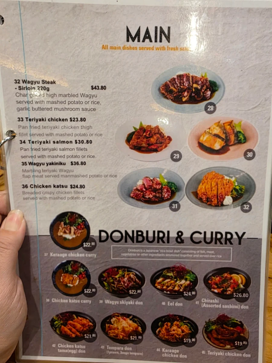 Menu, IKI Sushi & Grill