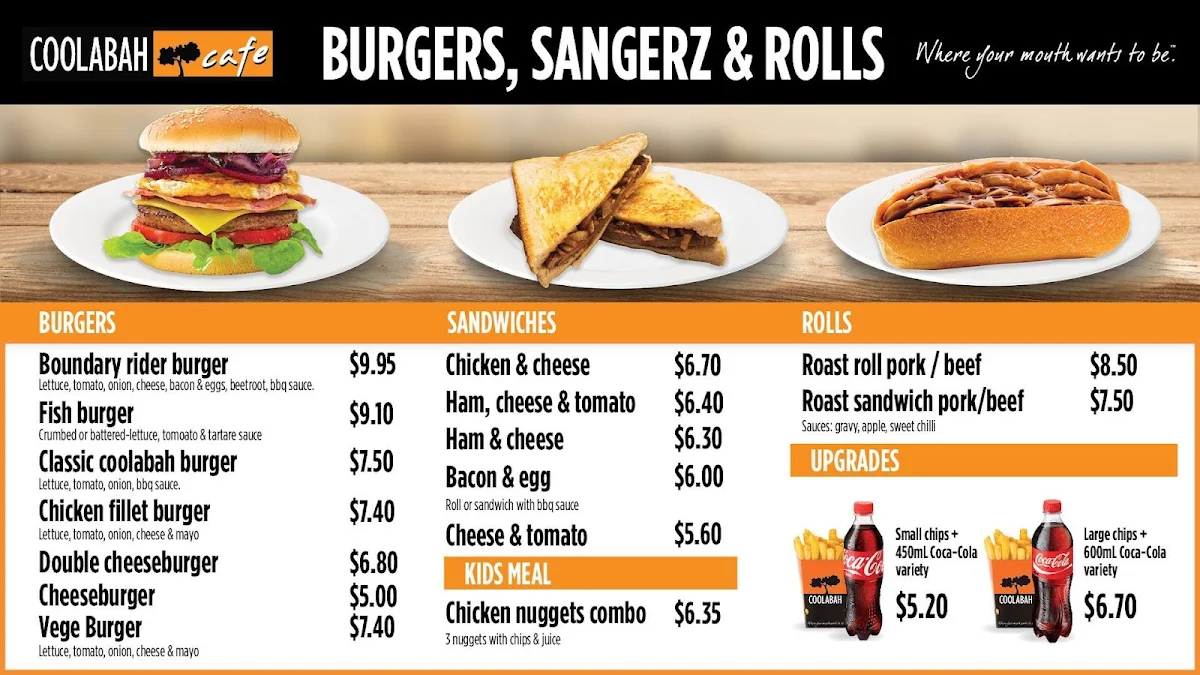 Menu, Coolabah Tree Cafe & Restaurant