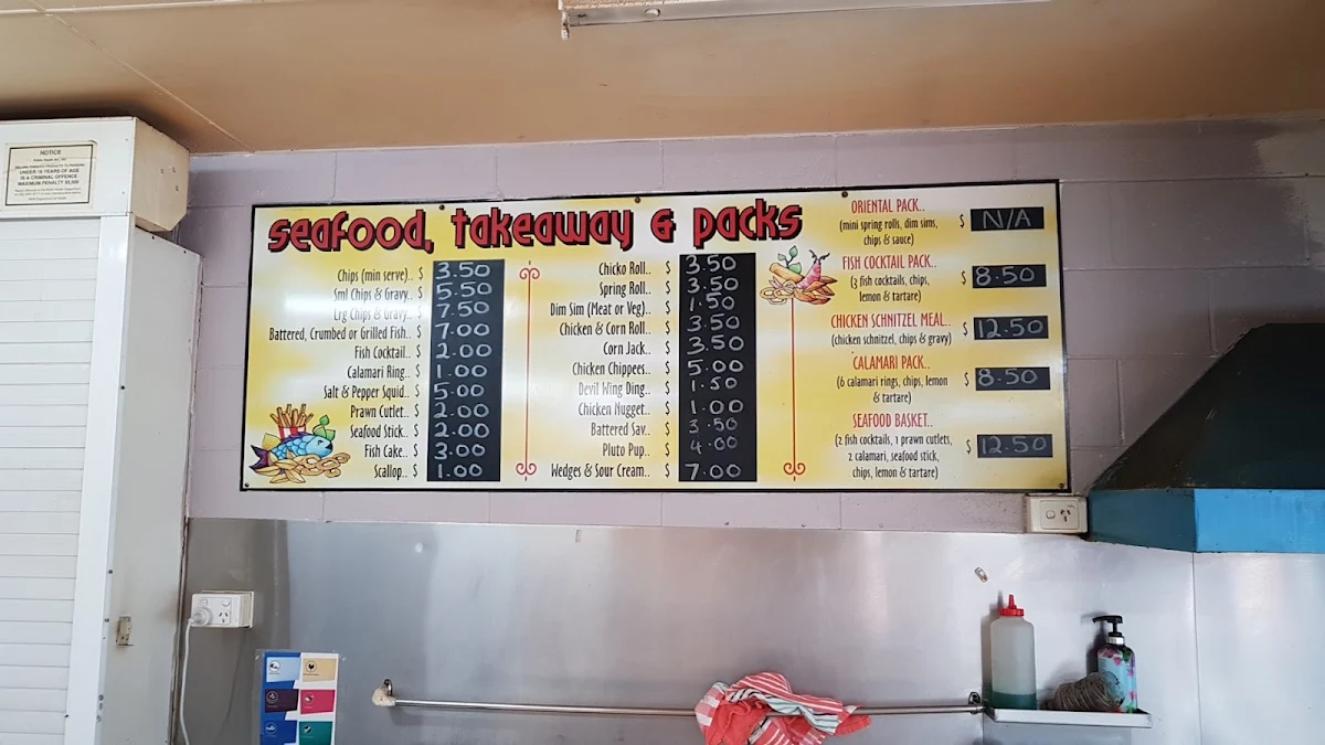 Menu, Cooke Park Cafe