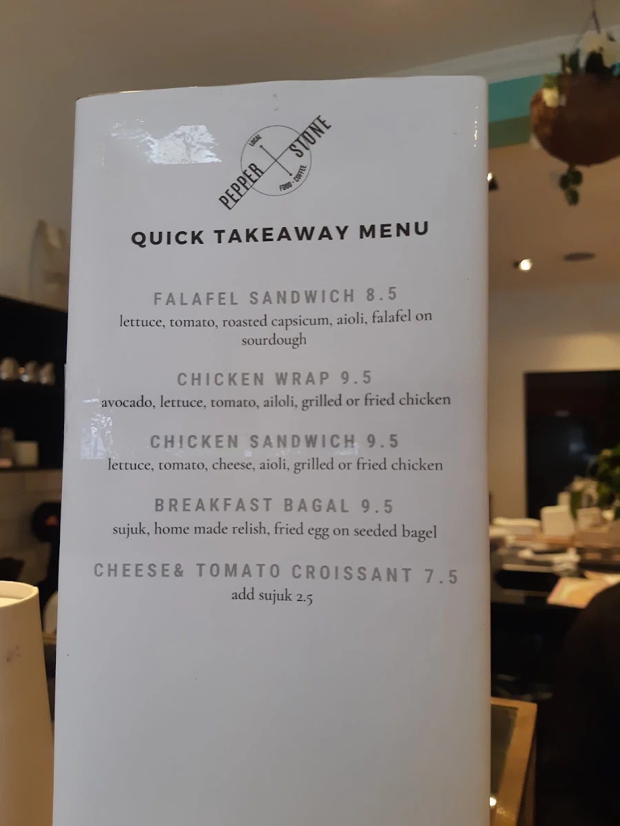 Menu, Gaffney St General