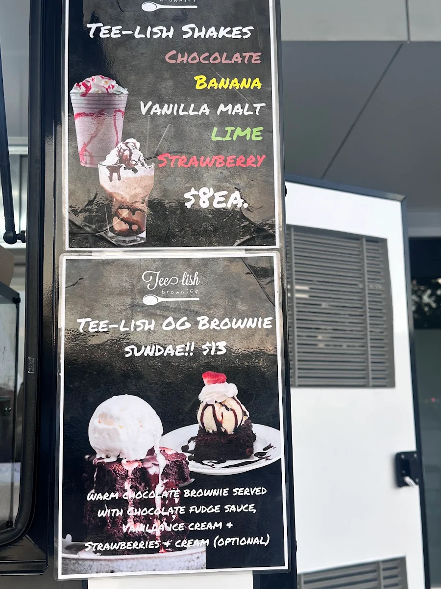 Menu, Tee-Lish Brownies