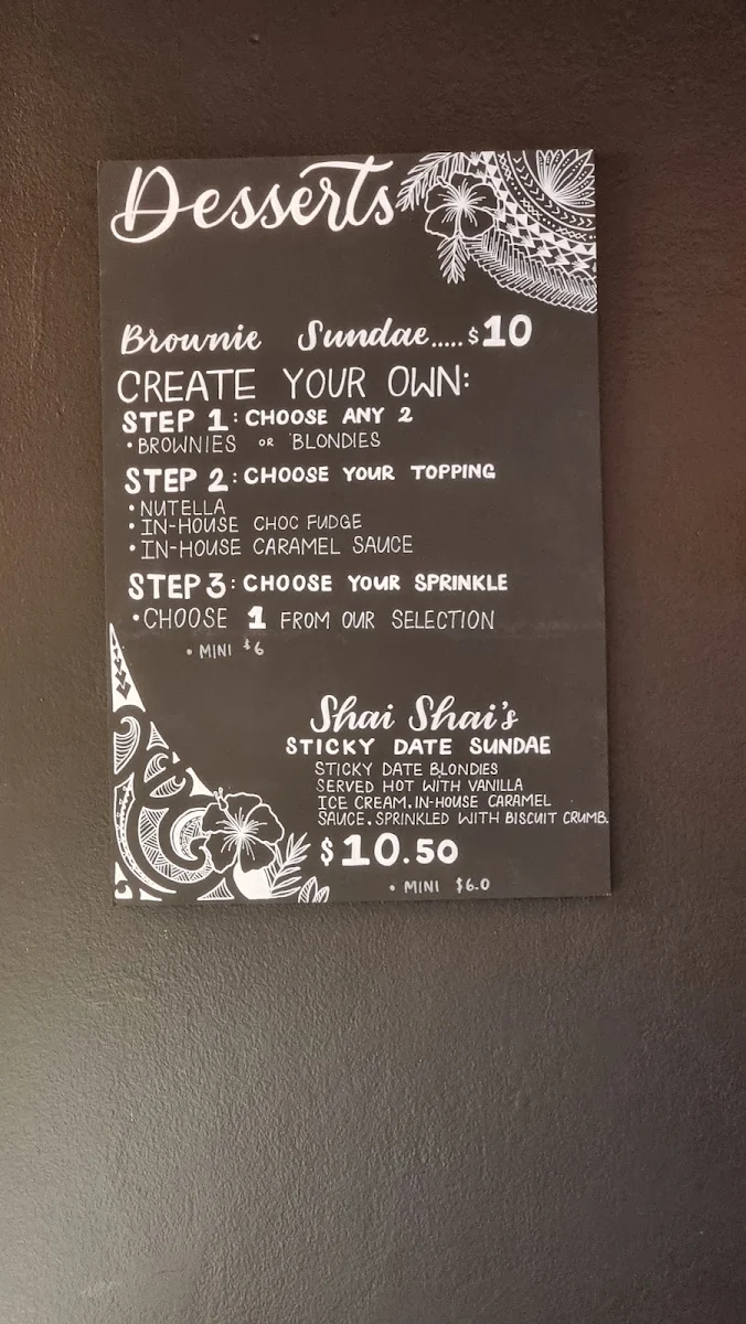 Menu, Tee-Lish Brownies